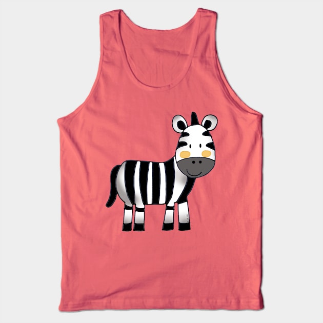 cute zebra cartoon Tank Top by cartoonygifts